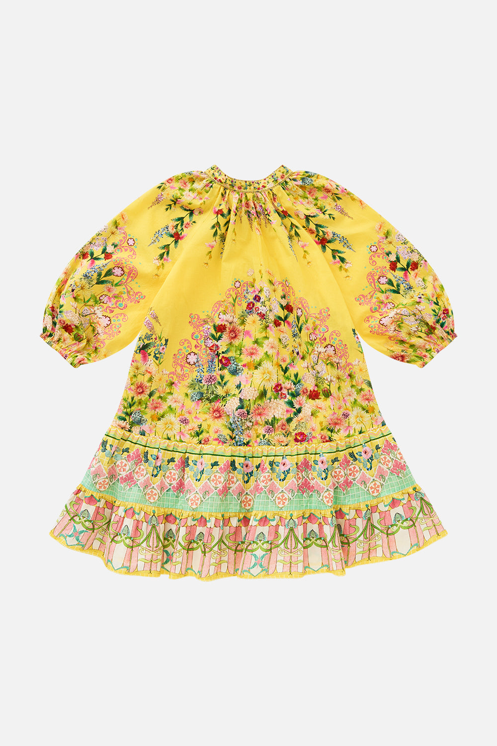 The CAMILLA KIDS SHIRT MINI DRESS WITH PUFF SLEEVE LADY LIMONADA