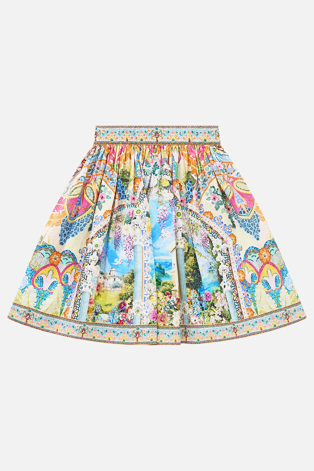 KIDS GATHERED A LINE MIDI SKIRT NAVÀS NOUVEAU