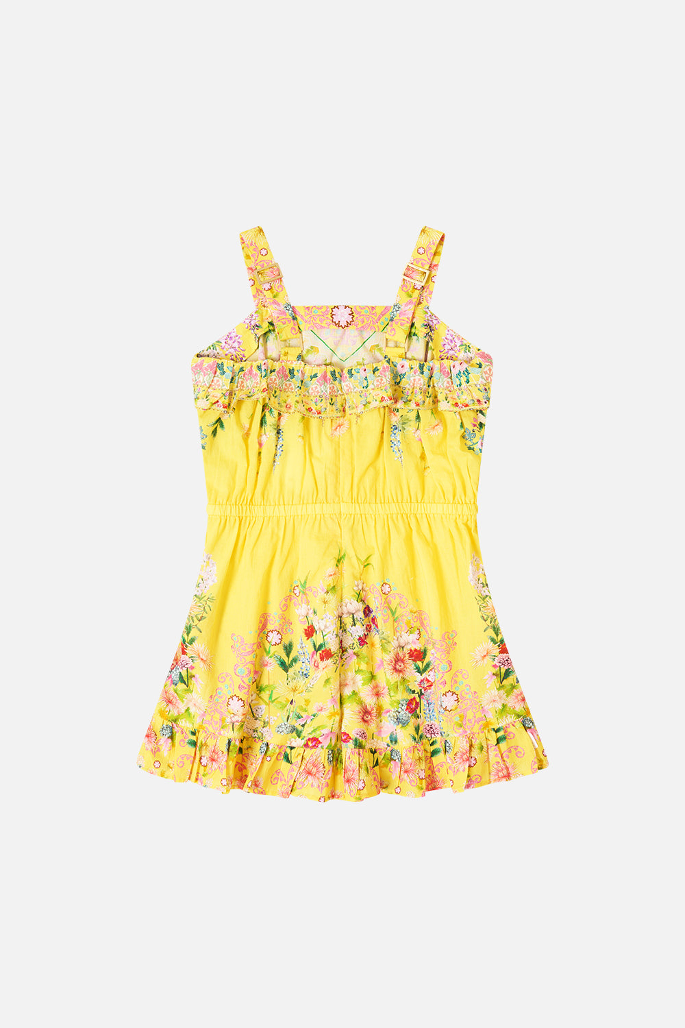 The CAMILLA KIDS WIDE STRAP PLAYSUIT WITH FRILL EDGES LADY LIMONADA