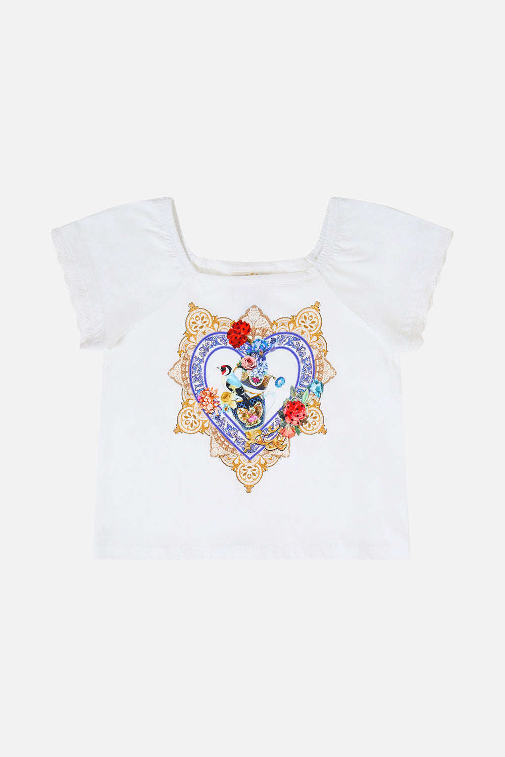 KIDS SHORT SLEEVE SQUARE NECK TEE THE POTTERY PARLOUR