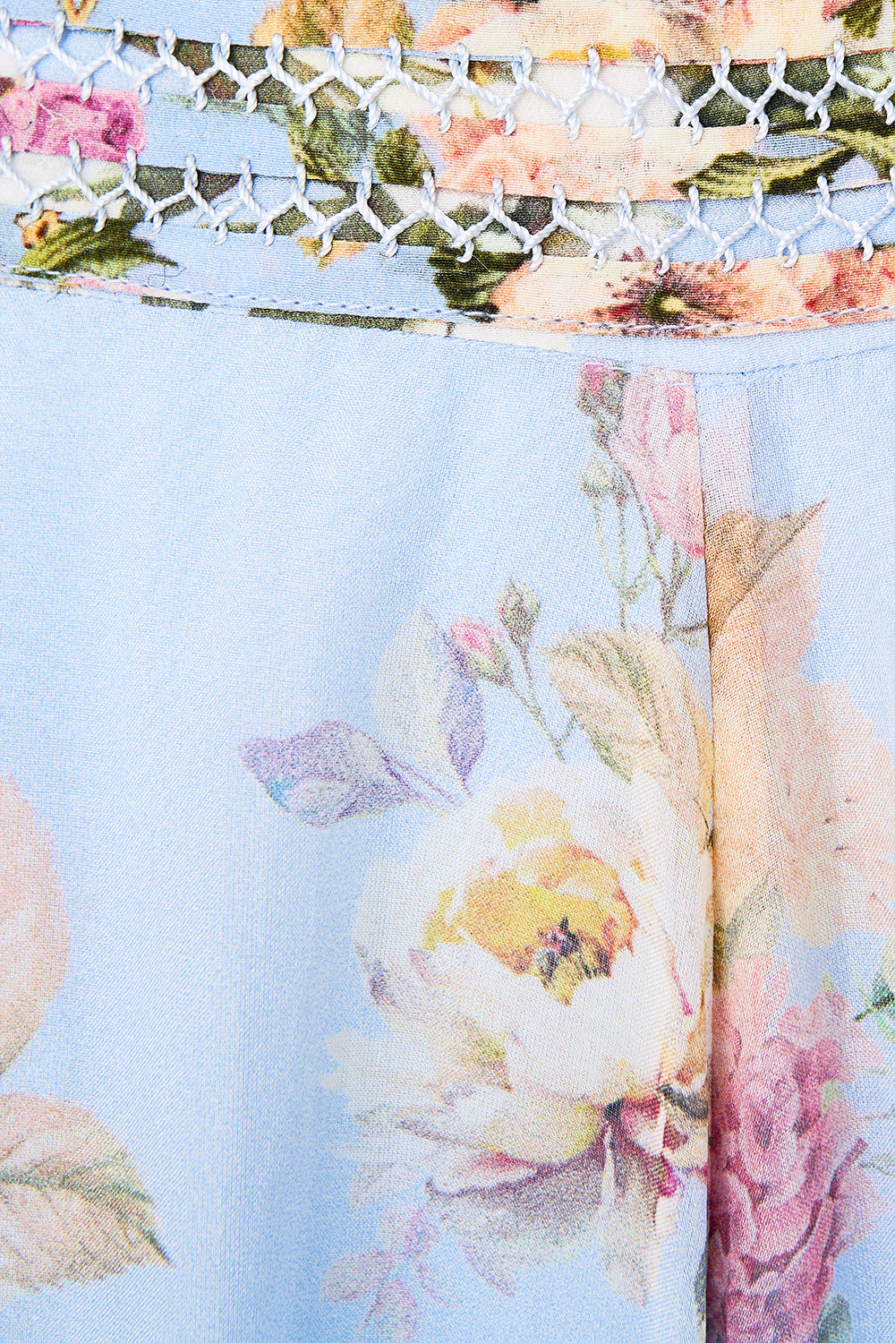 The CAMILLA WAISTED WIDE LEG PANT TILED IN TIME