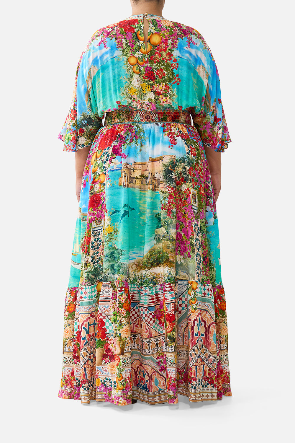 WAISTED DRESS WITH HEM RUFFLE MEET ME IN MALLORCA
