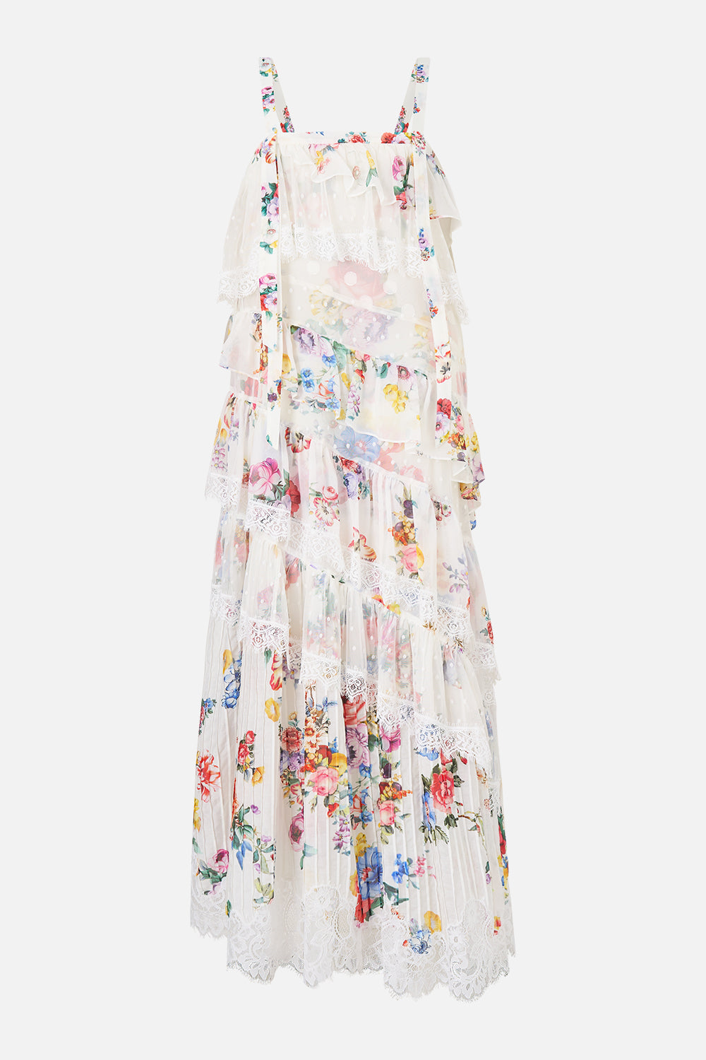 ASYMMETRIC SPLICED LACE DRESS I LEFT MY HEART IN GRANADA