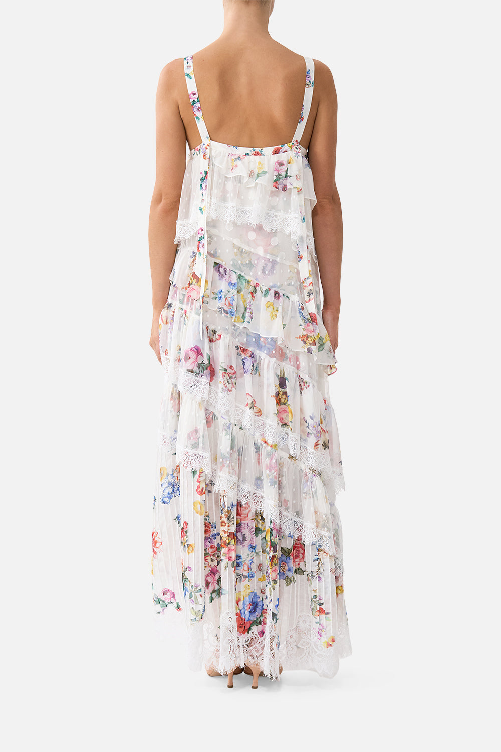 ASYMMETRIC SPLICED LACE DRESS I LEFT MY HEART IN GRANADA