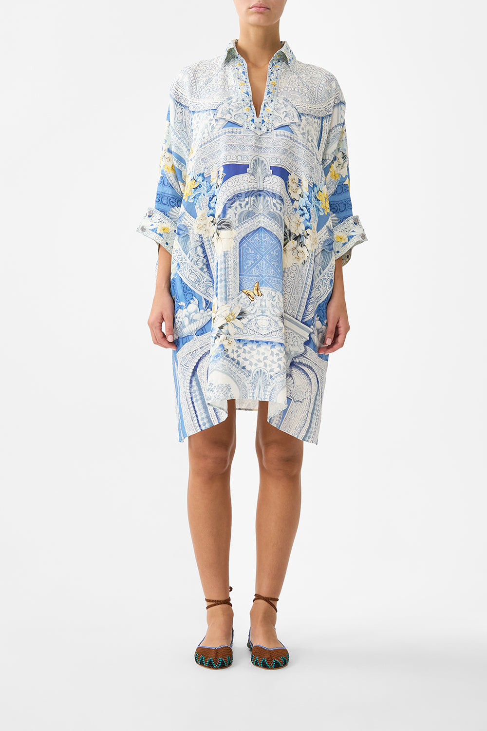 The CAMILLA WIDE BODY COLLARED KAFTAN DE NADA GRANADADE NADA GRANADA