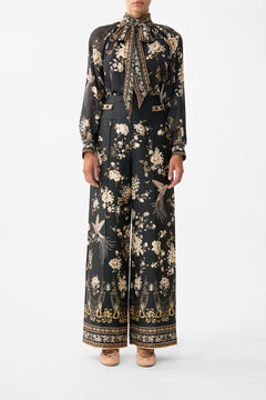 DETACHABLE PUSSY BOW RAGLAN BLOUSE FLAMENCO FOLKLORE