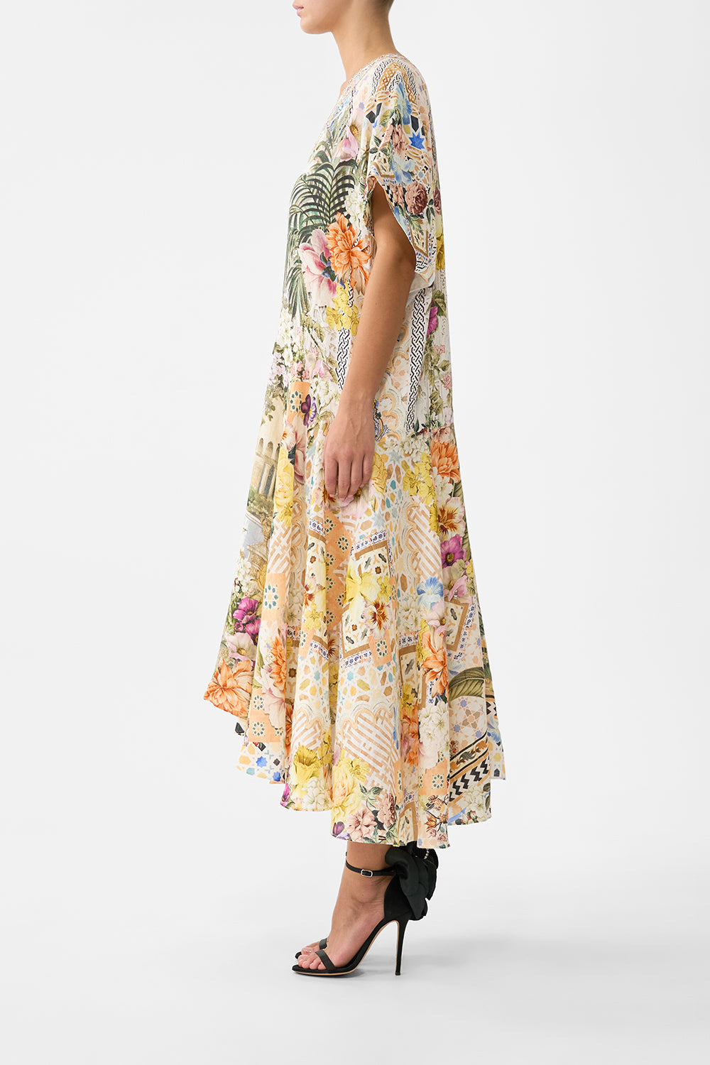 The CAMILLA V NECK KAFTAN WITH DROP WAIST THE ARCHITECTS OF ALCÁZAR