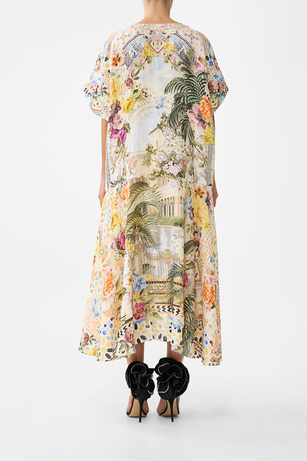 The CAMILLA V NECK KAFTAN WITH DROP WAIST THE ARCHITECTS OF ALCÁZAR