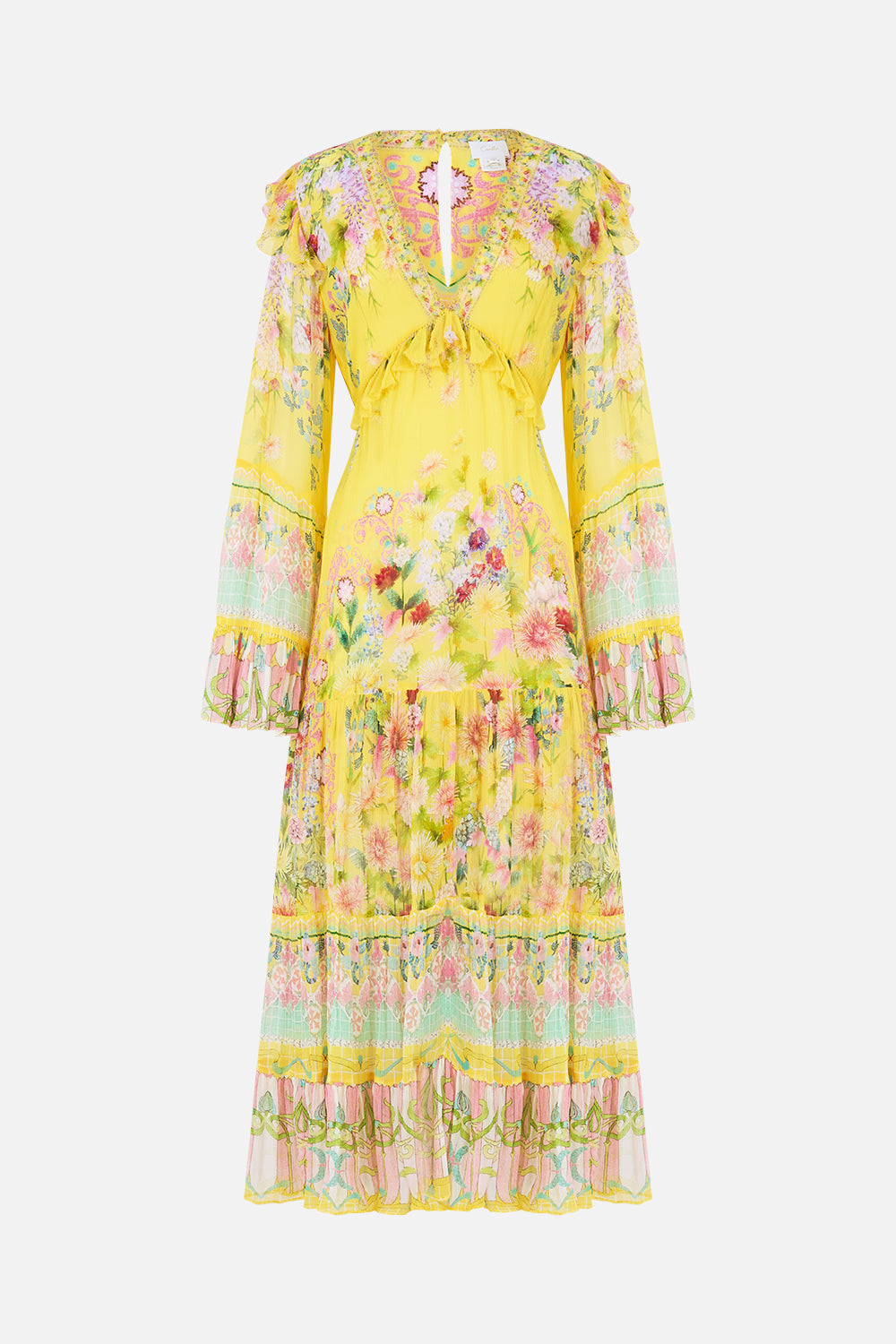 TIERED MIDI DRESS WITH WAIST RUFFLE DETAIL LADY LIMONADA