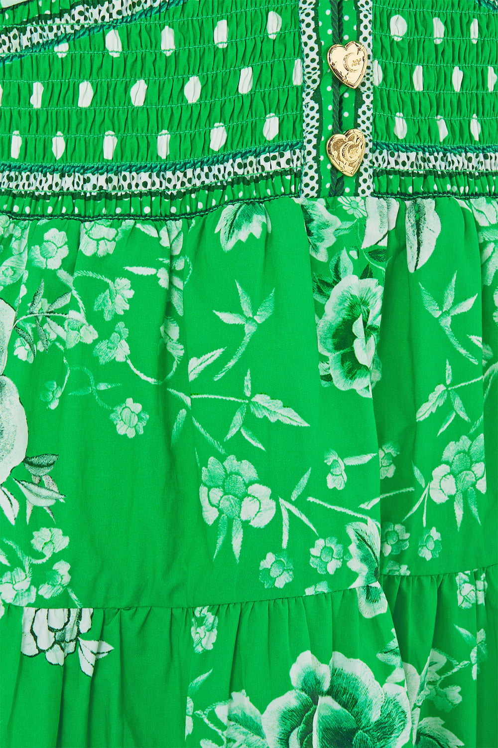 The CAMILLA TIERED SHORT DRESS WITH NECK FRILL SACROMONTE SEÑORITA