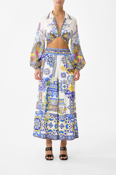 CROPPED WIDE LEG PANEL PANT ESPAÑA NIRVANA