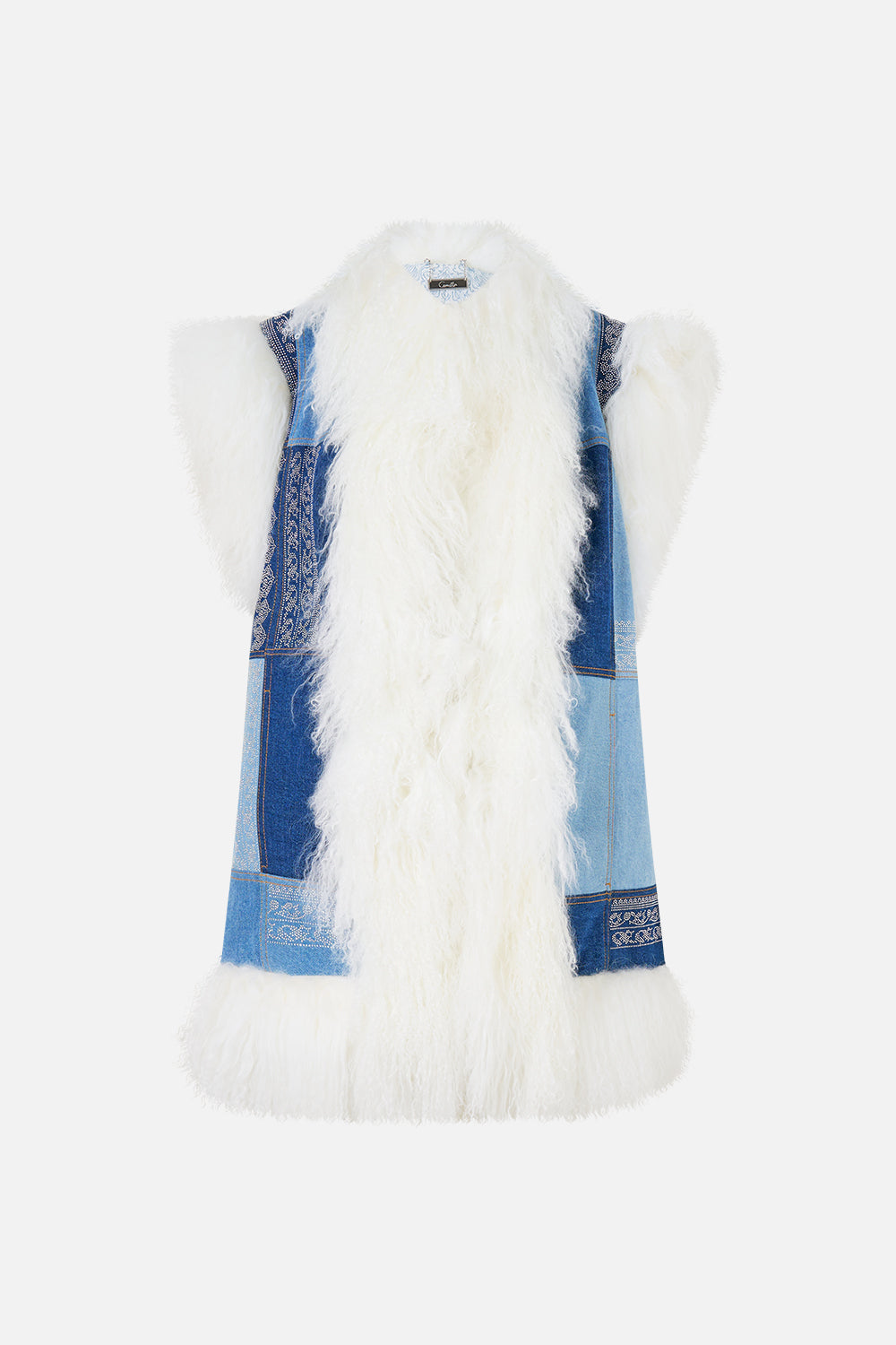 OVERSIZED SHEARLING GILET THE HUM OF THE ALHAMBRA