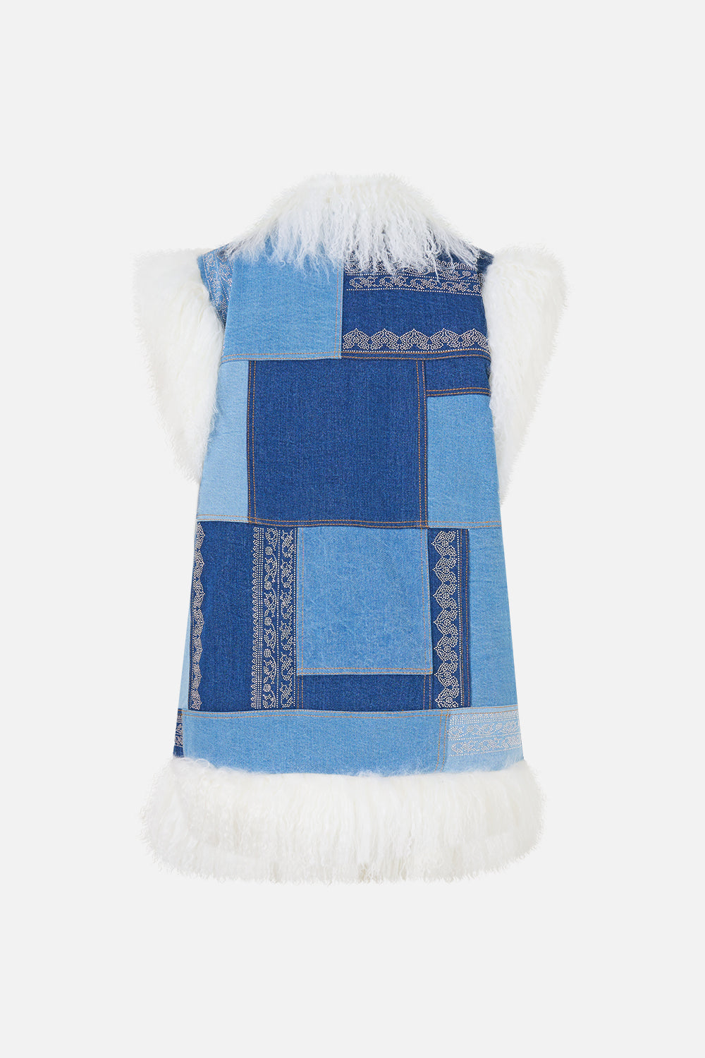 OVERSIZED SHEARLING GILET THE HUM OF THE ALHAMBRA