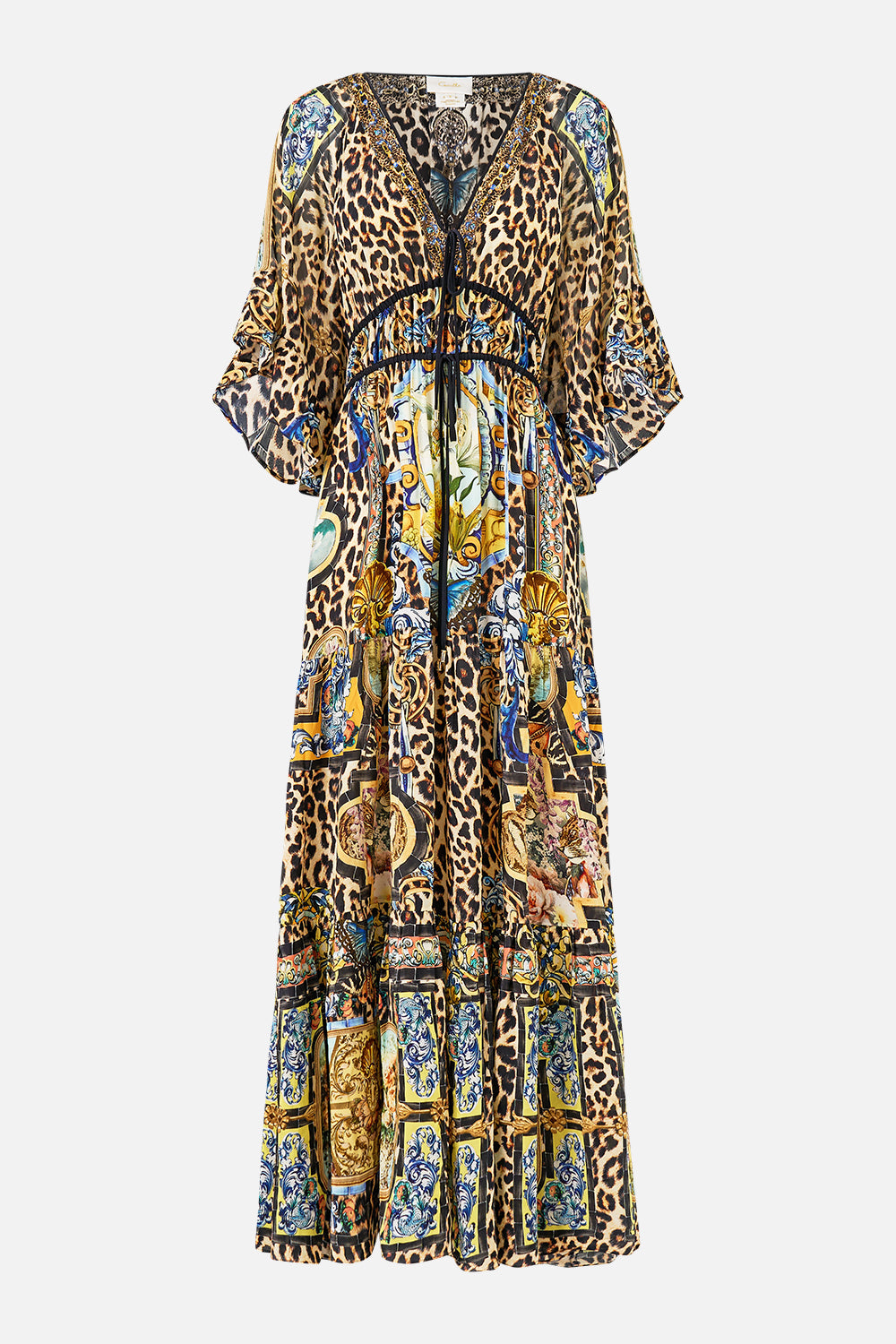 RUFFLE SLEEVE LONG DRESS SEVILLIAN STYLE
