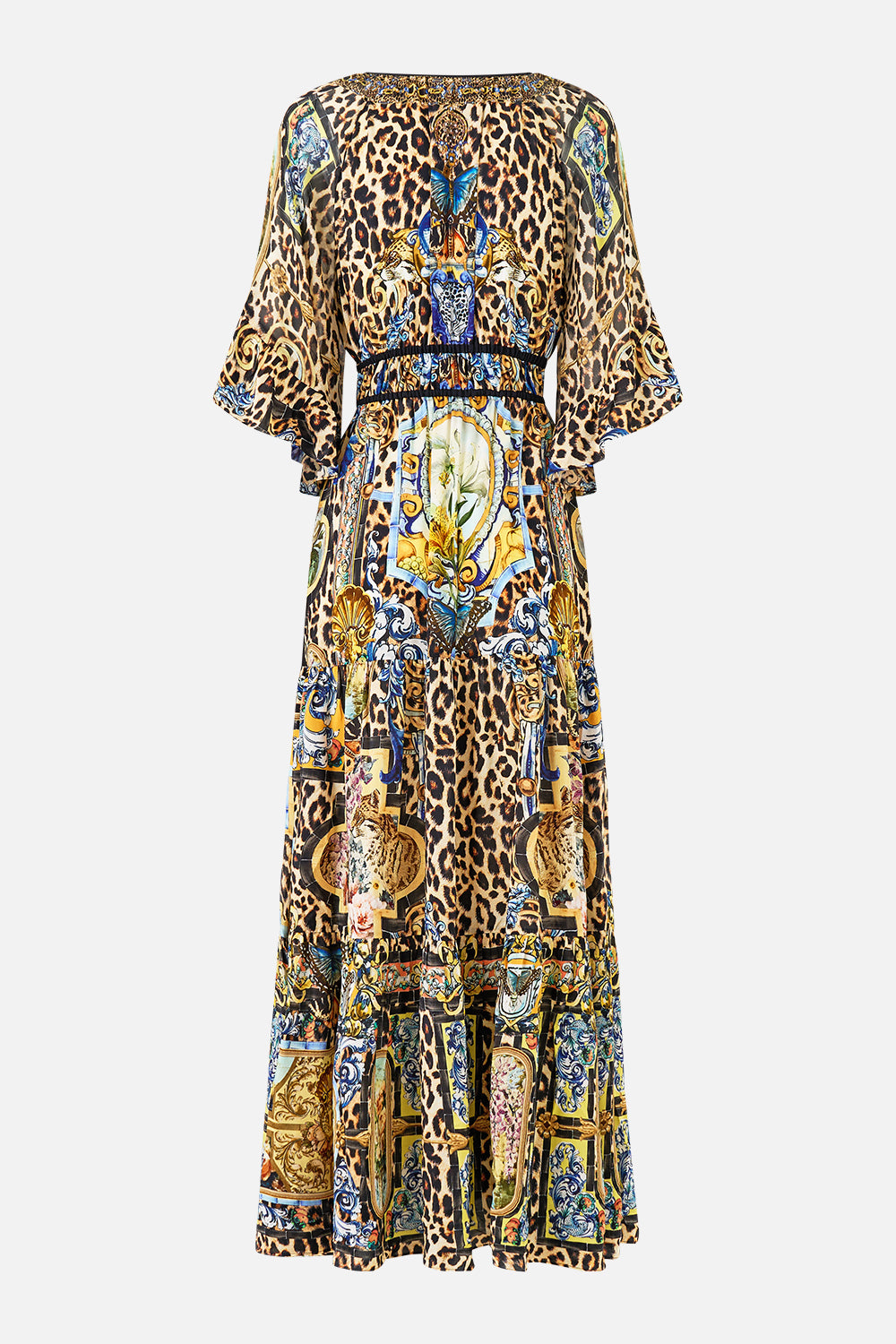 RUFFLE SLEEVE LONG DRESS SEVILLIAN STYLE