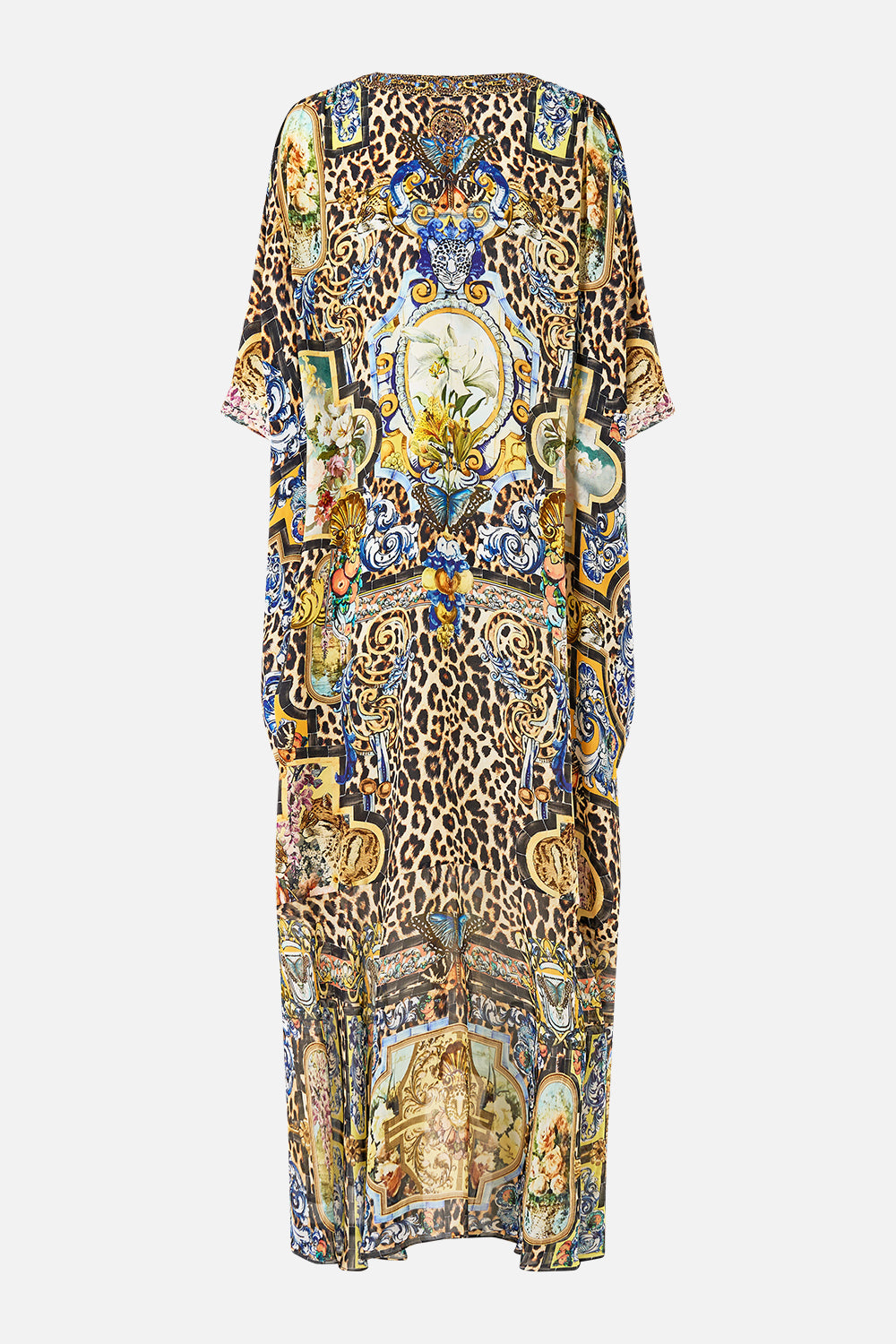 LACE UP KAFTAN WITH HEM RUFFLE SEVILLIAN STYLE