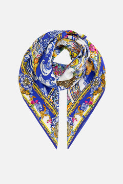 LARGE CRYSTALLED SILK SQUARE SCARF ESPAÑA NIRVANA