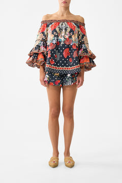 OFF SHOULDER TOP WITH FRILL SLEEVE DAUGHTERS OF DUENDE