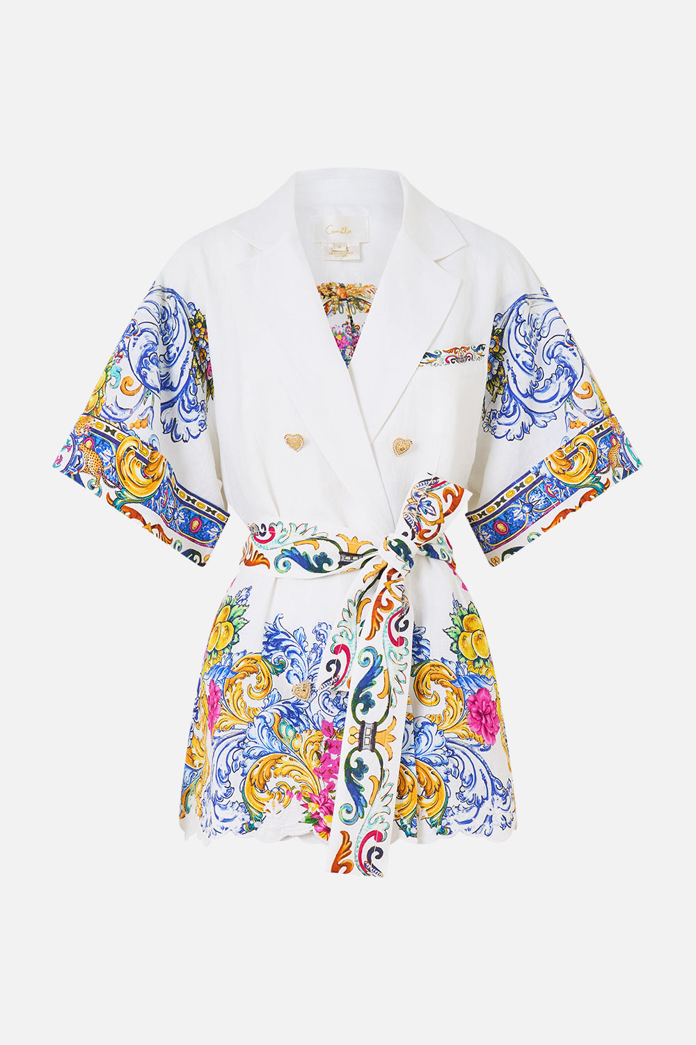 DOUBLE BREASTED SHORT SLEEVE JACKET MILLA IN SEVILLA