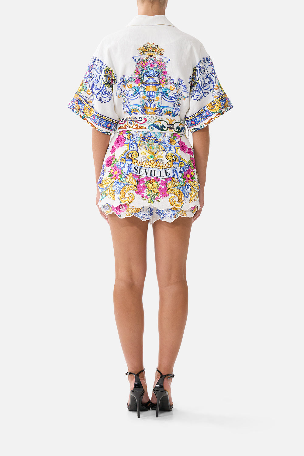 DOUBLE BREASTED SHORT SLEEVE JACKET MILLA IN SEVILLA