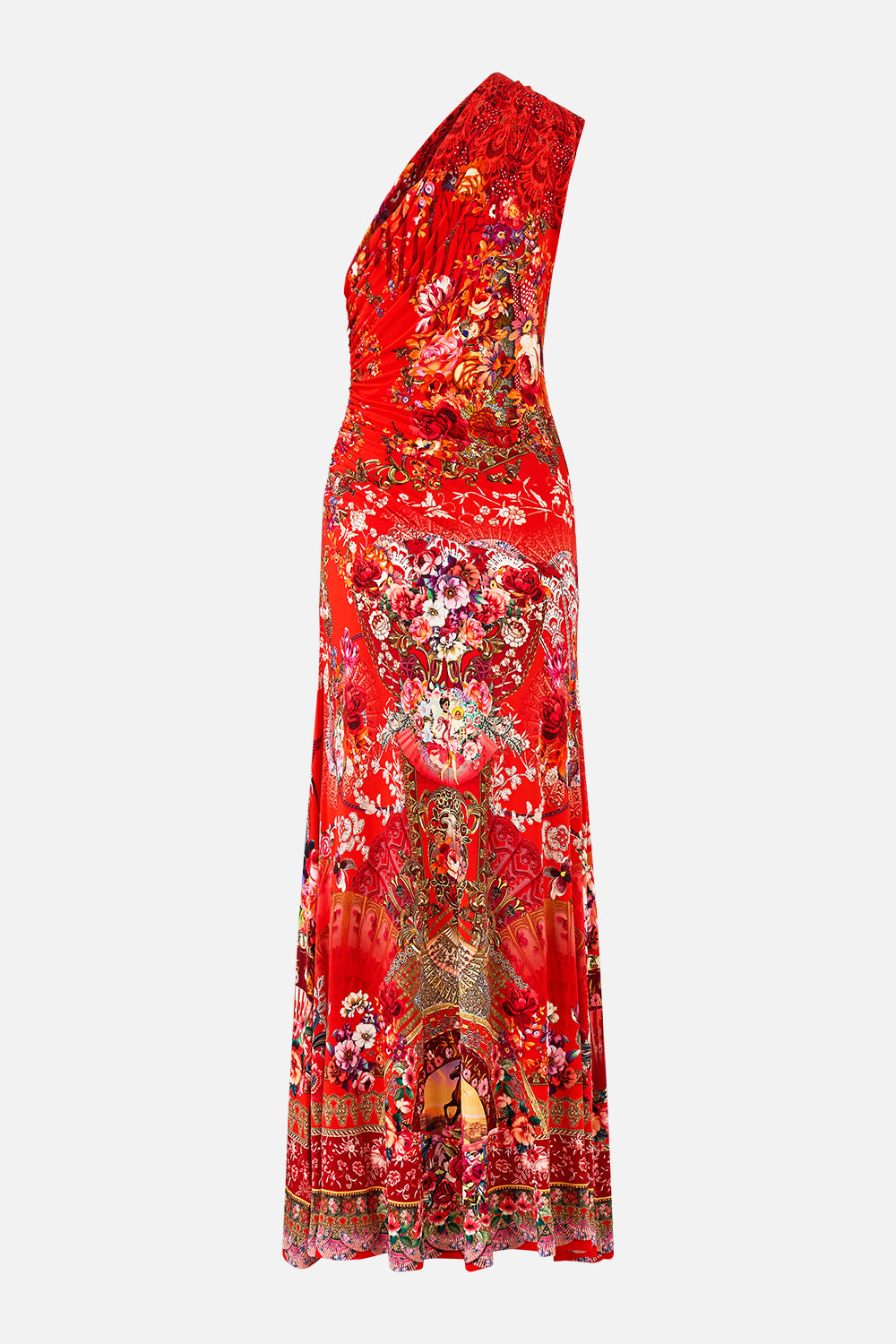 GATHERED JERSEY ONE SHOULDER DRESS OLÉ OLÉ