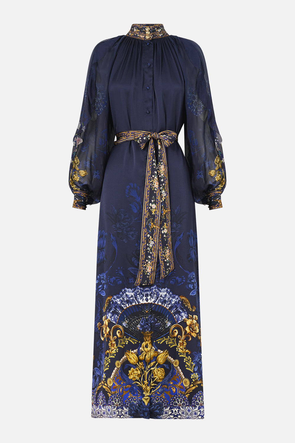 RELAXED SHIRT DRESS WITH FRILL SLEEVE DETAIL NOTES FROM THE BLUE ROOM