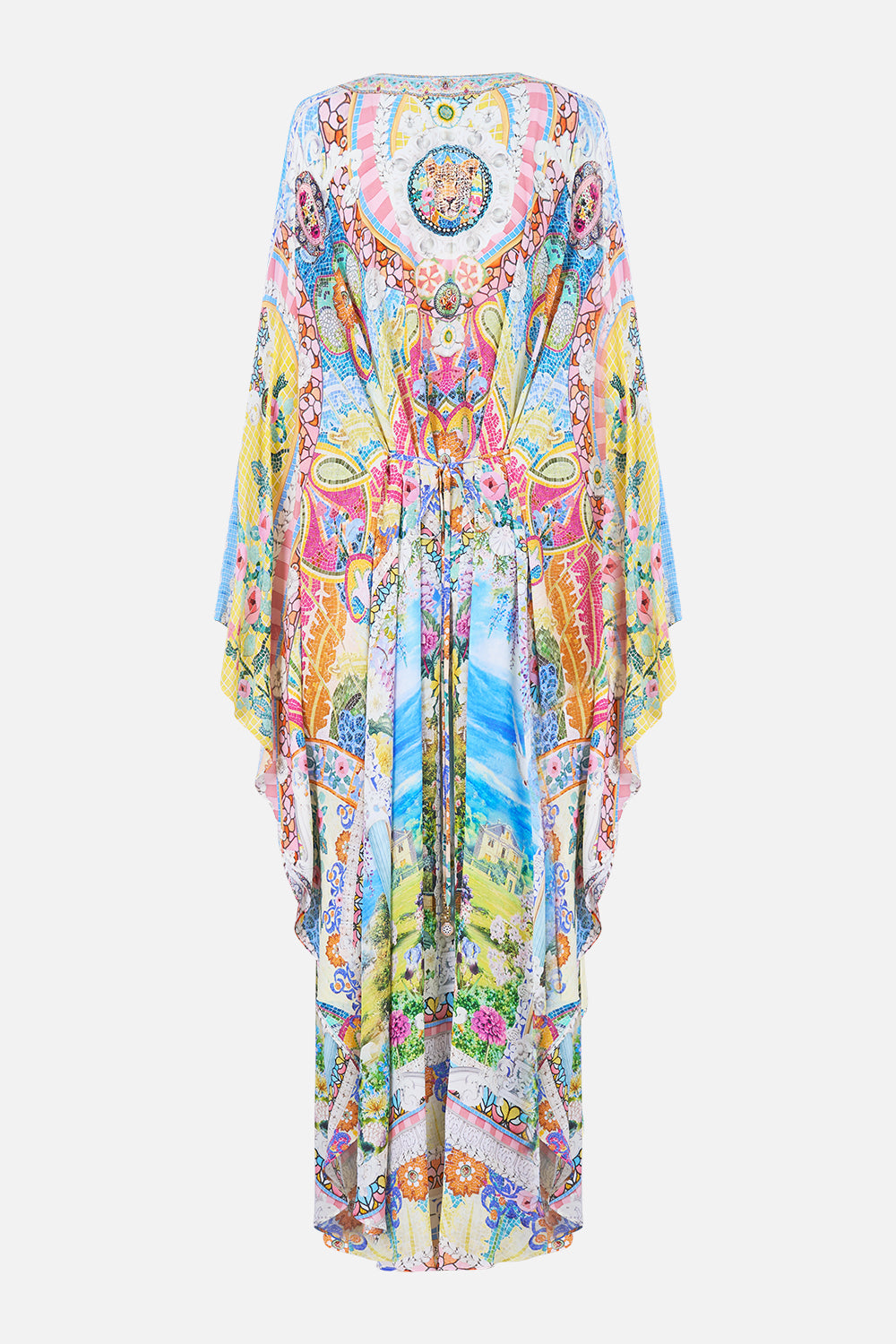 LONG KAFTAN WITH WAIST DETAIL NAVÀS NOUVEAU