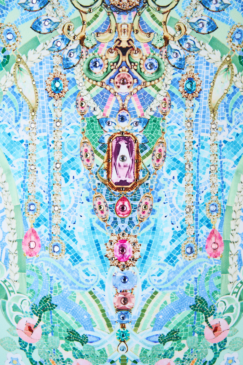 SCOOP NECK ONE PIECE WITH SCOOP BACK MIDSUMMER MOSAICS