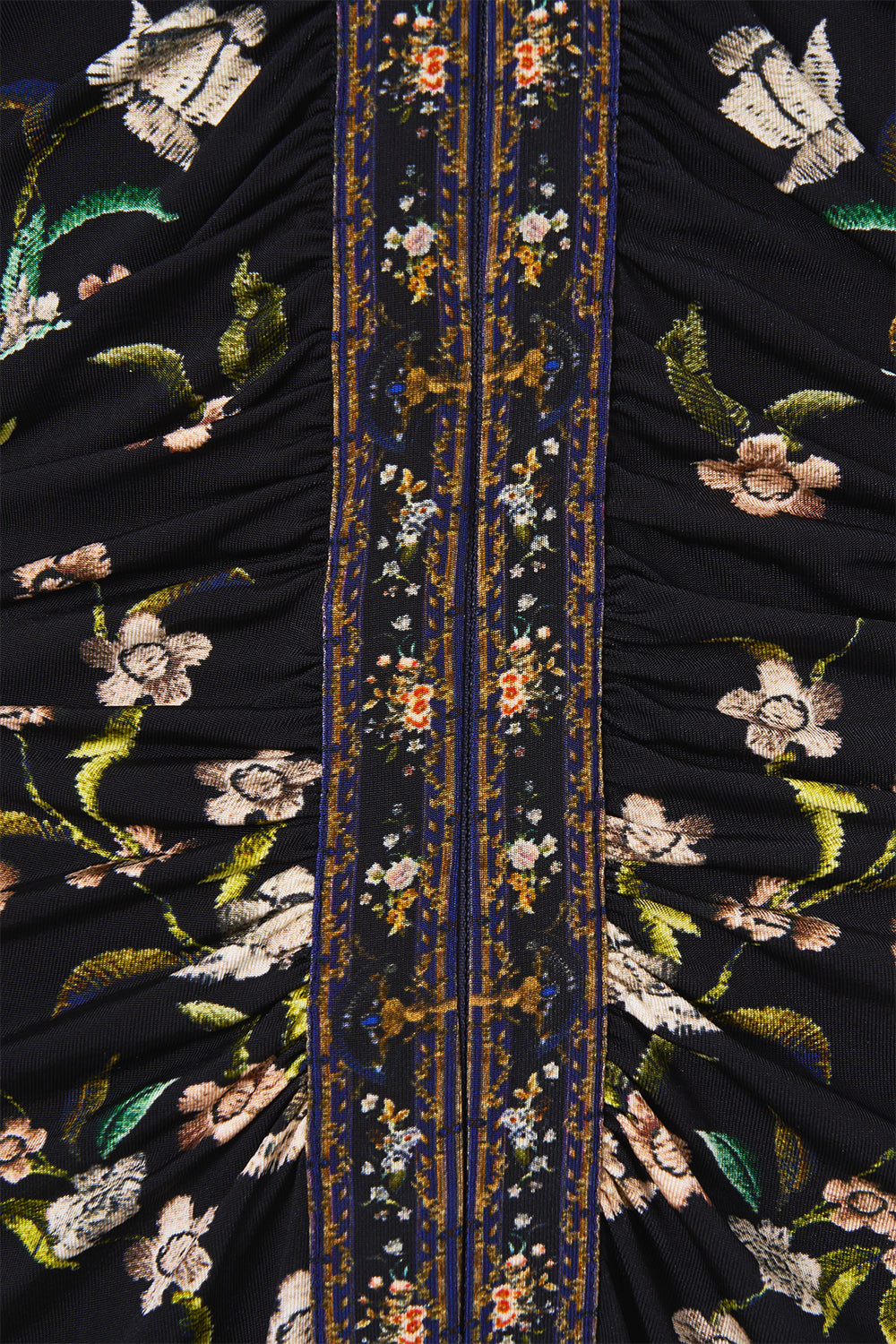 WIDE SLEEVE GATHERED MIDI DRESS NOTES FROM THE BLUE ROOM