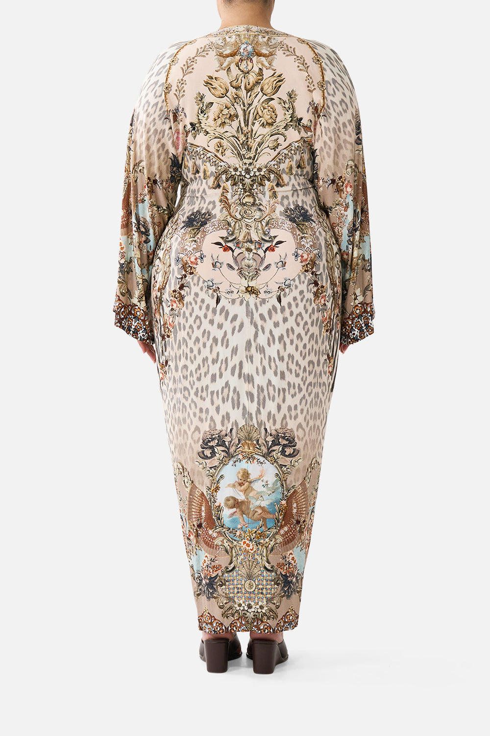 LONG SPLIT FRONT TWIST DRESS ARANJUEZ ANIMALIA