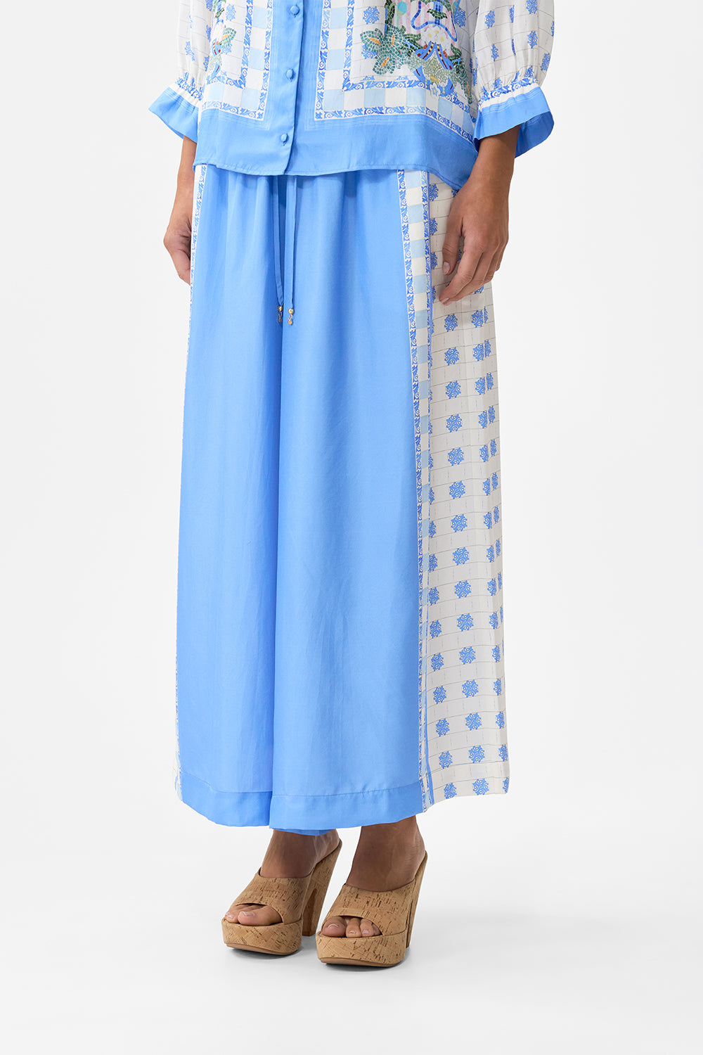WIDE LEG ELASTIC WAIST PANT MIDSUMMER MOSAICS