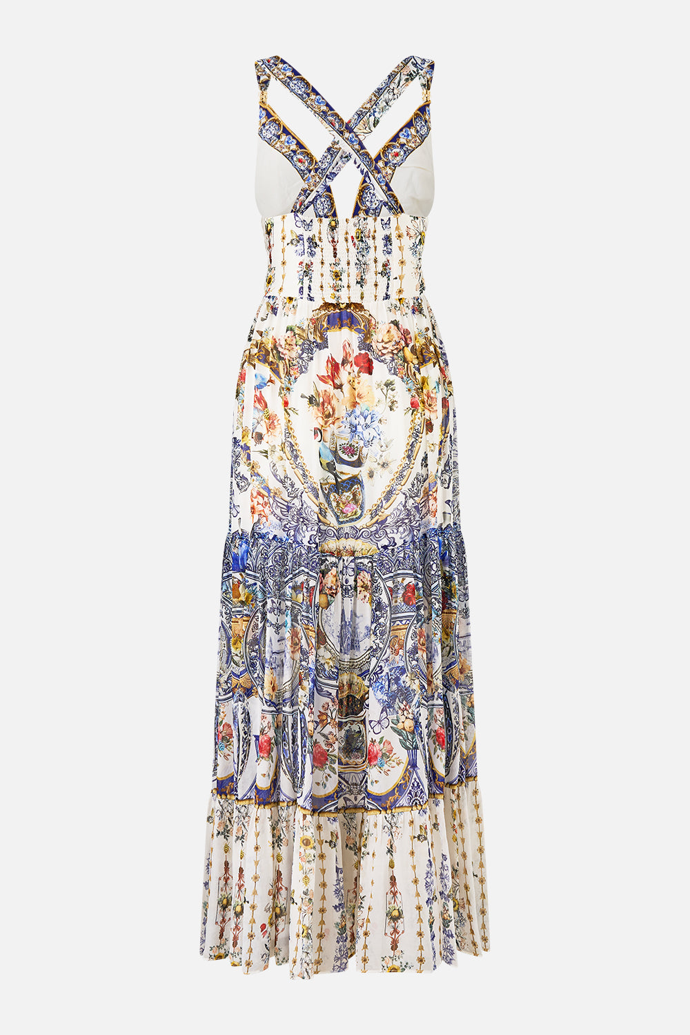 BEAD STRAP GATHERED PANEL DRESS THE POTTERY PARLOUR