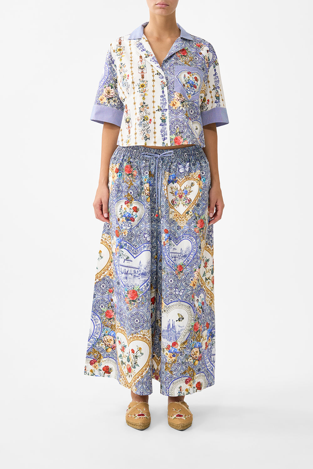 The CAMILLA WIDE LEG ELASTIC WAIST PANT THE POTTERY PARLOURTHE POTTERY PARLOUR