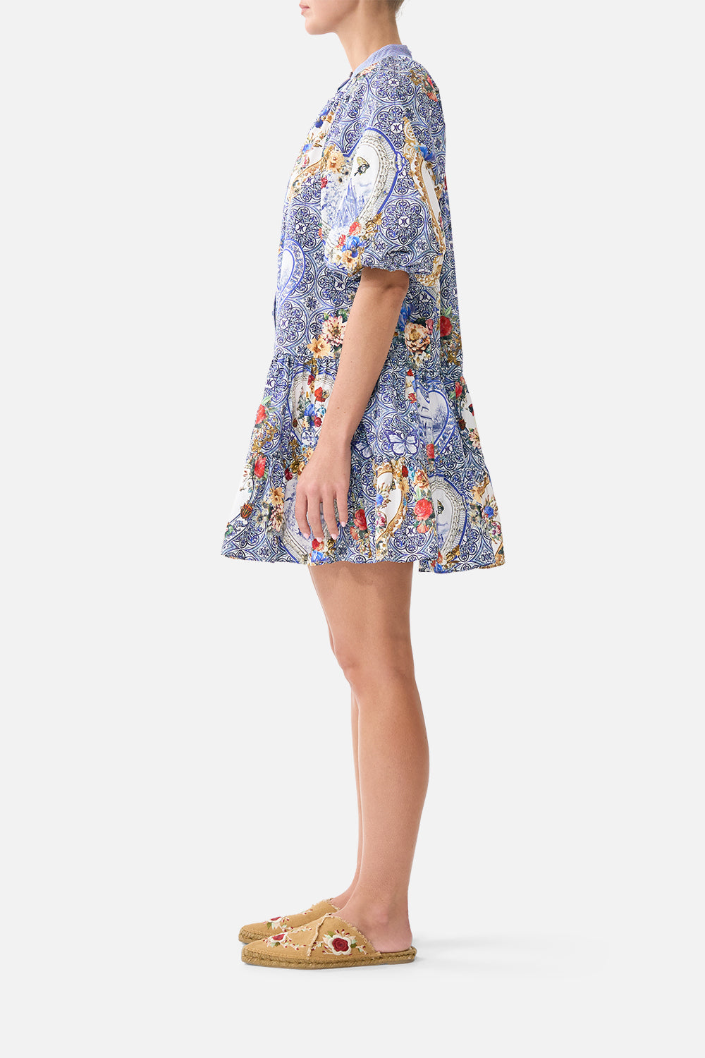 PUFF SLEEVE SHIRT DRESS THE POTTERY PARLOUR