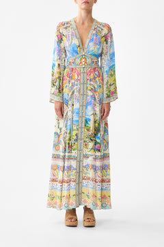 KIMONO SLEEVE DRESS WITH SHIRRING DETAIL NAVÀS NOUVEAU