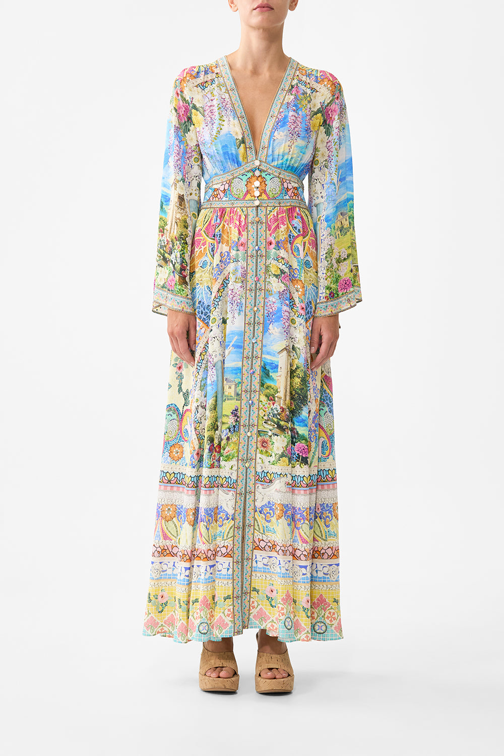 The CAMILLA KIMONO SLEEVE DRESS WITH SHIRRING DETAIL NAVÀS NOUVEAUNAVÀS NOUVEAU