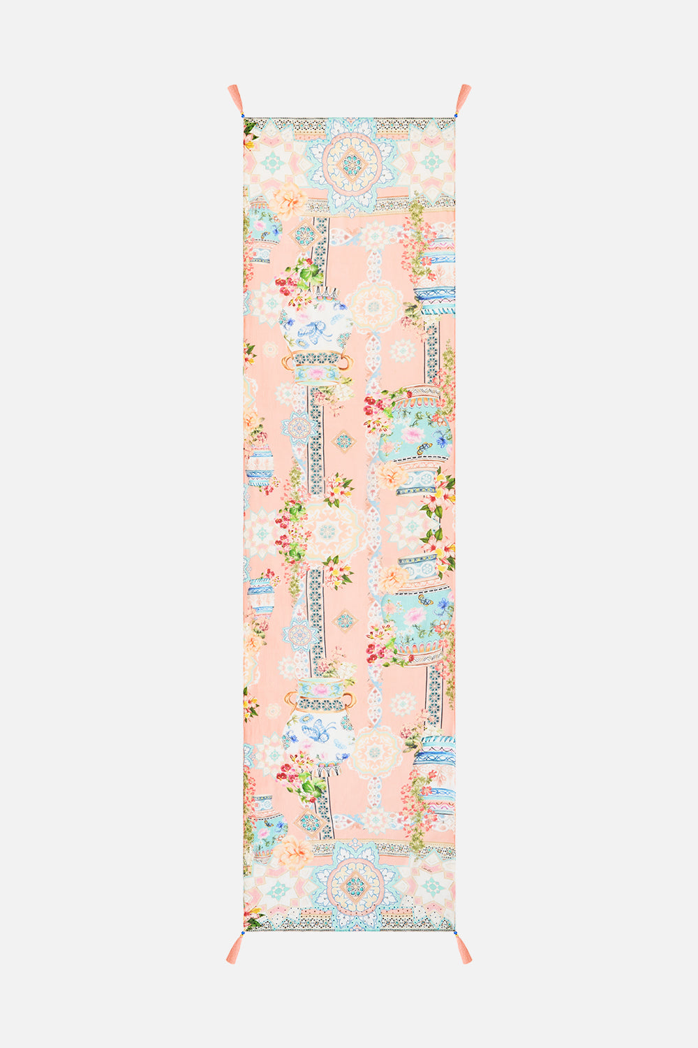 The CAMILLA LONG SILK CRINKLE CHIFFON SCARF MEET ME IN MALLORCA
