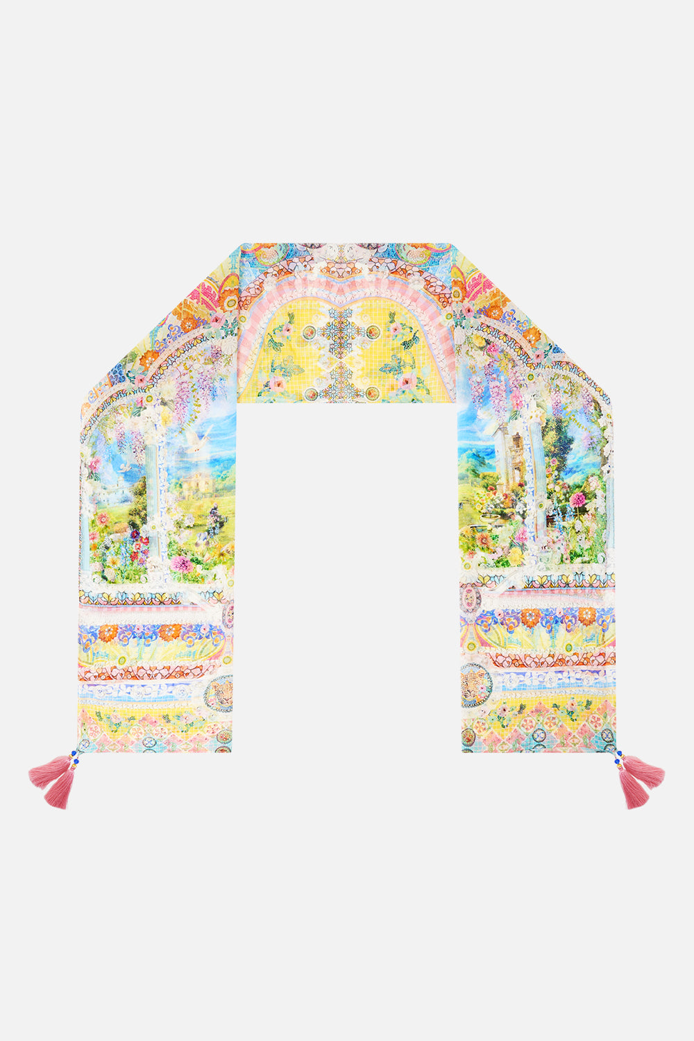 LONG SILK CRINKLE CHIFFON SCARF NAVÀS NOUVEAU