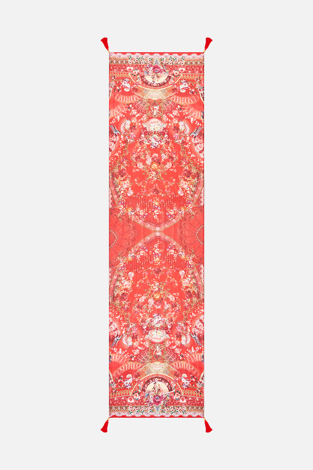 The CAMILLA LONG SILK CRINKLE CHIFFON SCARF OLÉ OLÉ