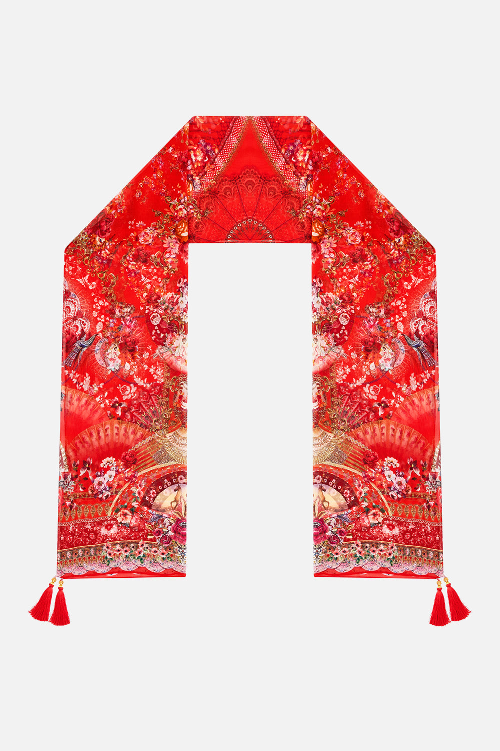 The CAMILLA LONG SILK CRINKLE CHIFFON SCARF OLÉ OLÉOLÉ OLÉ