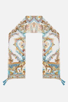 LONG SILK CRINKLE CHIFFON SCARF SEVILLE SWEETHEART