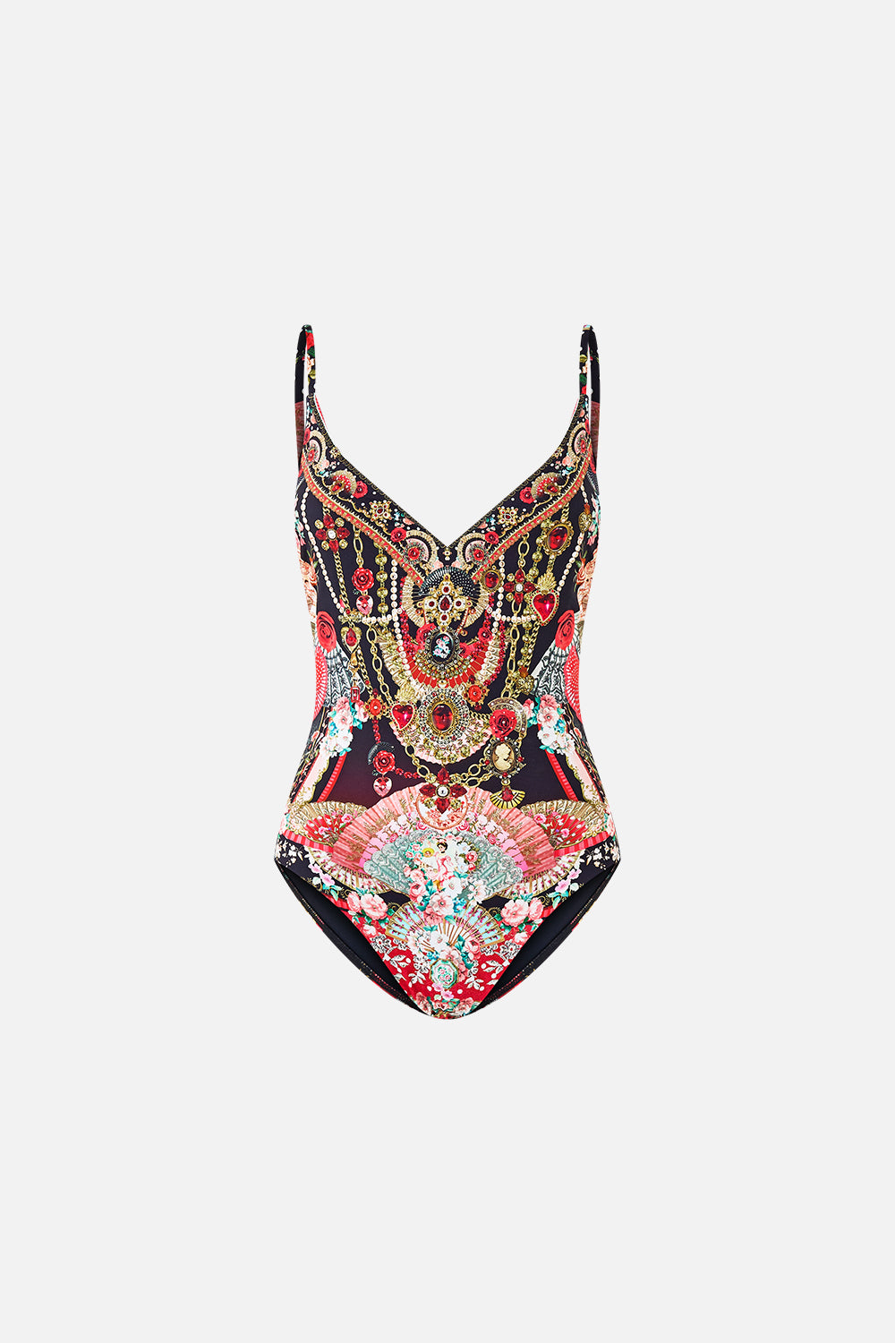 V NECK UNDERWIRE ONE PIECE WITH BACK CLOSURE DAUGHTERS OF DUENDE