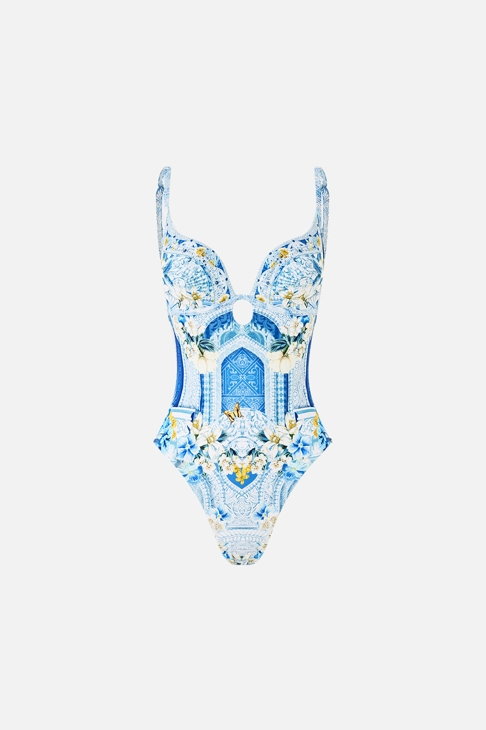 The CAMILLA CONTINUOUS UNDERWIRE ONE PIECE WITH KEYHOLE DE NADA GRANADA