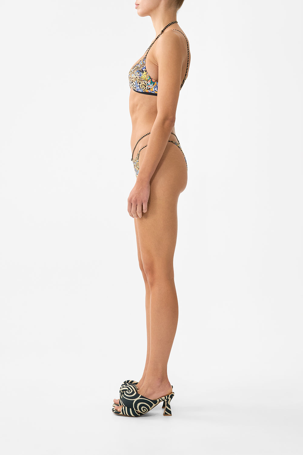 MULTI STRAP BIKINI BOTTOM WITH RING TRIMS SEVILLIAN STYLE