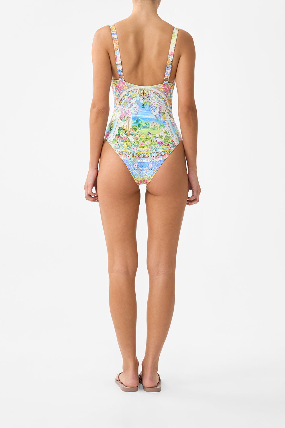 The CAMILLA SWEETHEART NECK ONE PIECE WITH TIE FRONT NAVÀS NOUVEAU