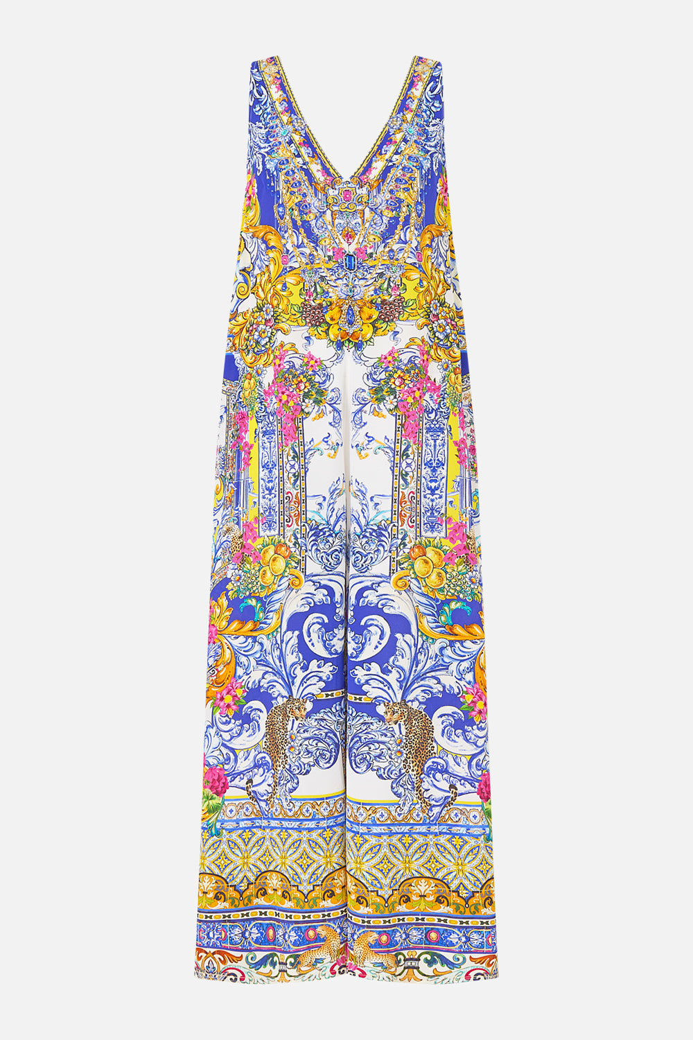 The CAMILLA V NECK FLARED JUMPSUIT ESPAÑA NIRVANA