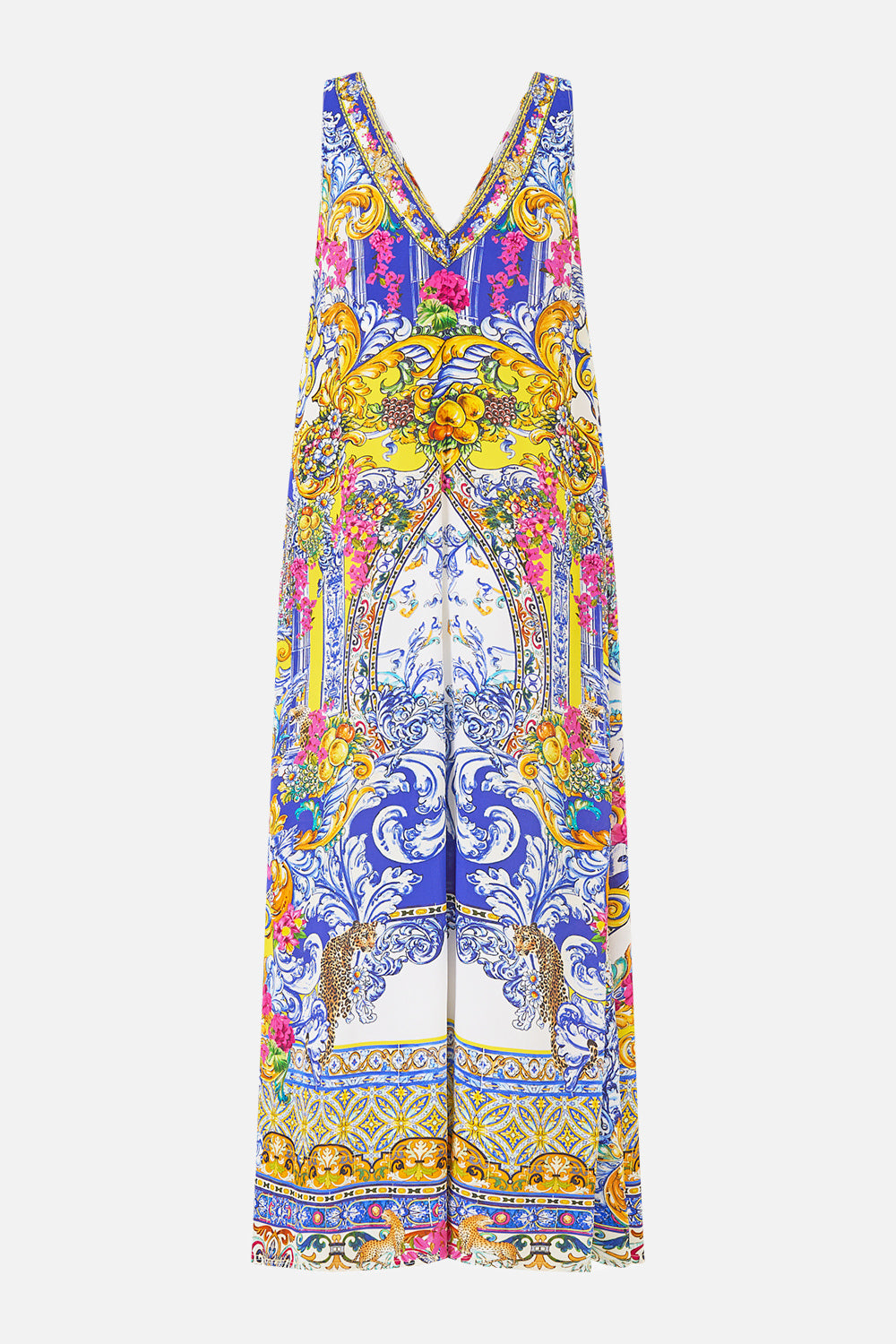 The CAMILLA V NECK FLARED JUMPSUIT ESPAÑA NIRVANA