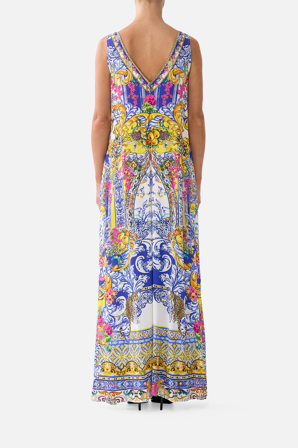 The CAMILLA V NECK FLARED JUMPSUIT ESPAÑA NIRVANA