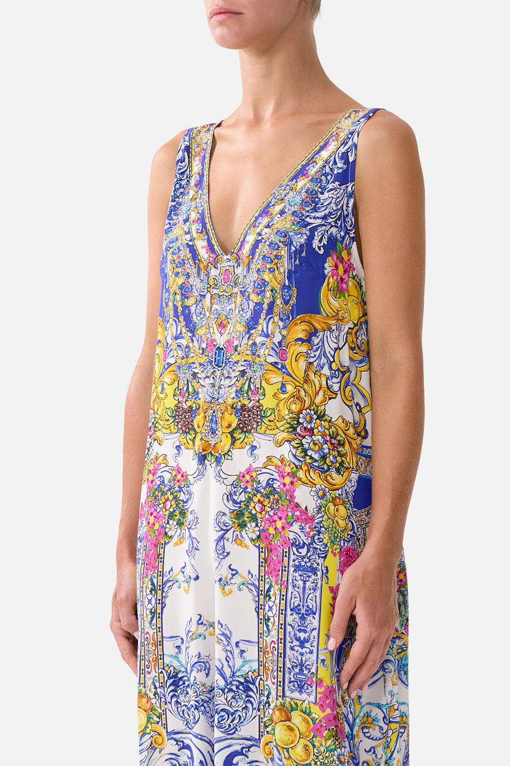 The CAMILLA V NECK FLARED JUMPSUIT ESPAÑA NIRVANA