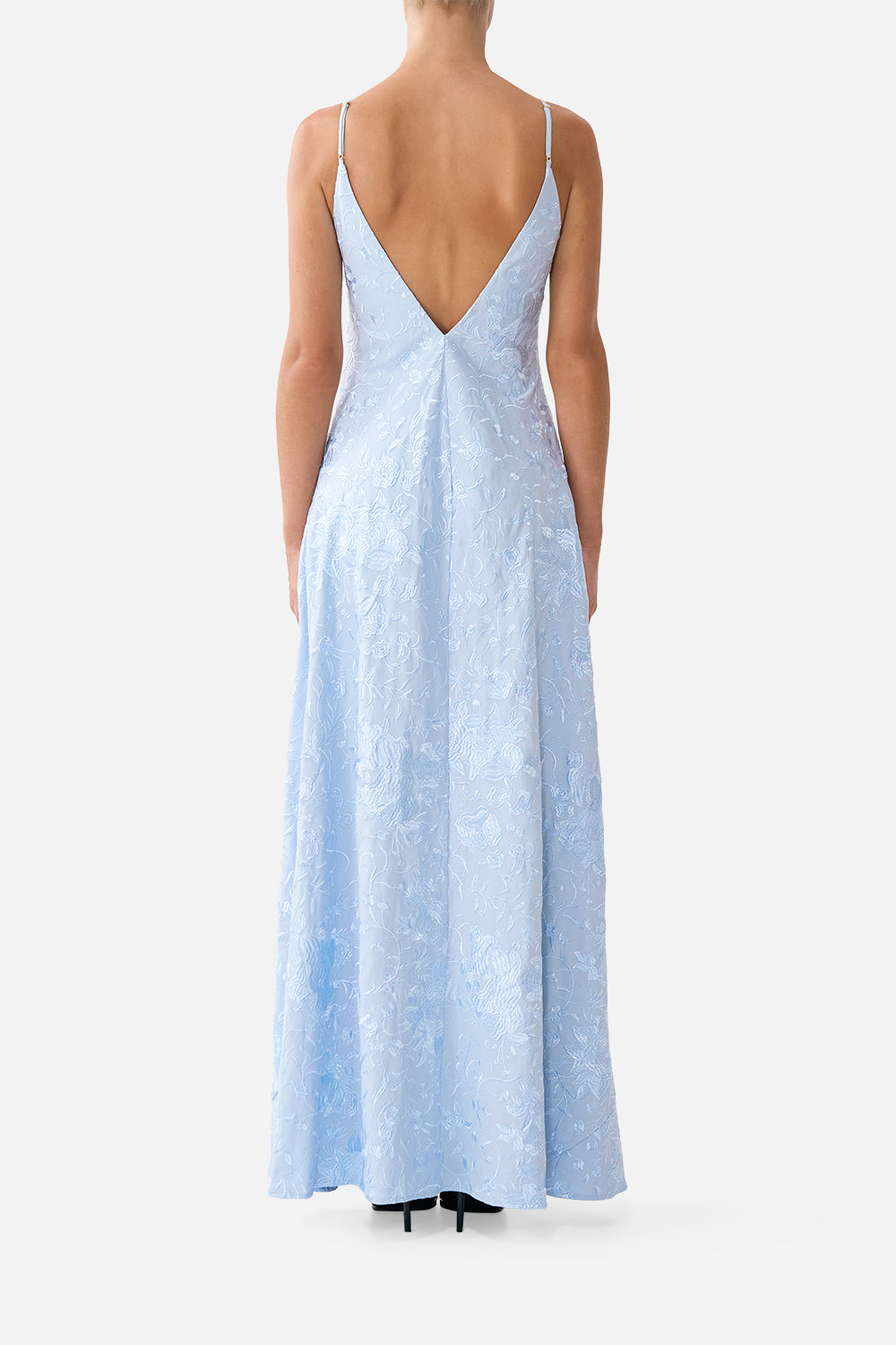 V NECK FULL LENGTH BIAS SLIP DRESS SEVILLE SWEETHEART